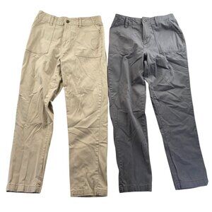 2 St. Johns Bay Womens Pants 10 Lot Of Two Khaki Chino Straight Leg Casual
